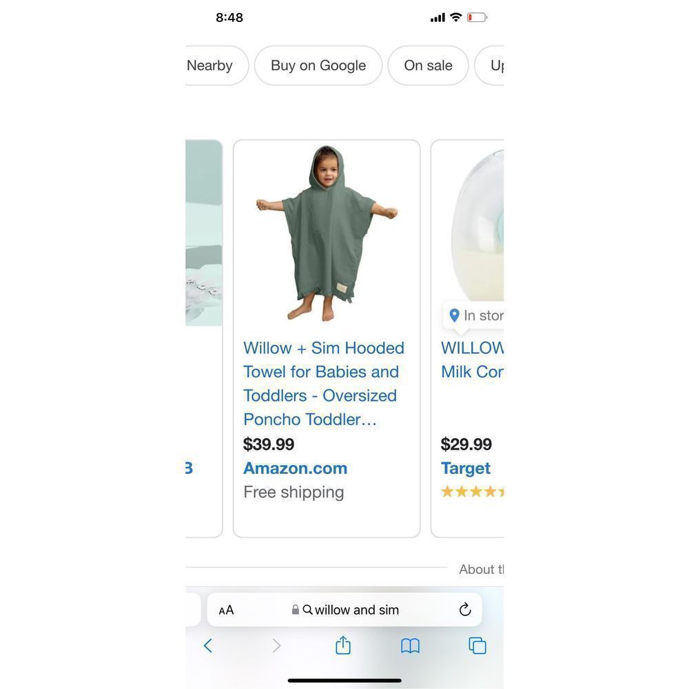 WILLOW+SIM Hooded Pancho Towel Lily Pad Green